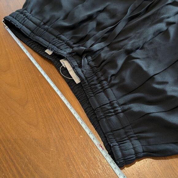 Vince Black Wide Leg Pull On Elastic Waist Drawstring Lounge Pants, size S - Picture 5 of 9
